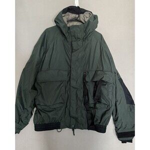 Cabela’s Fishing GORE-TEX Outdoor Gear Jacket 2XL Green Black Mens Hooded Pocket